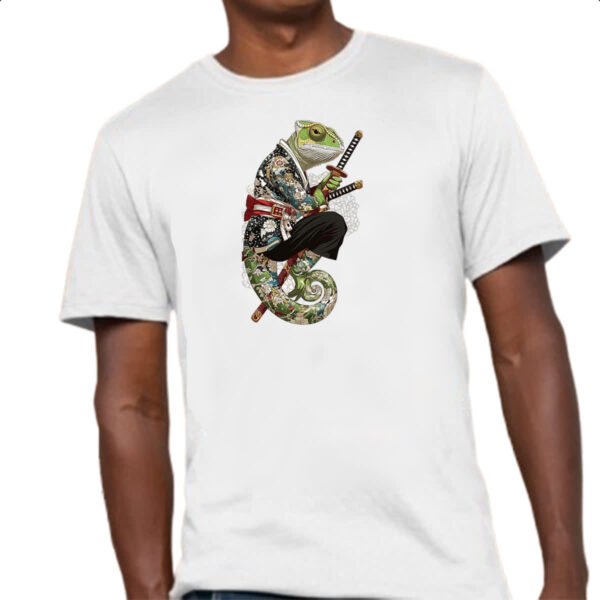 Camiseta Unissex Camaleao Samurai - Imagem 4