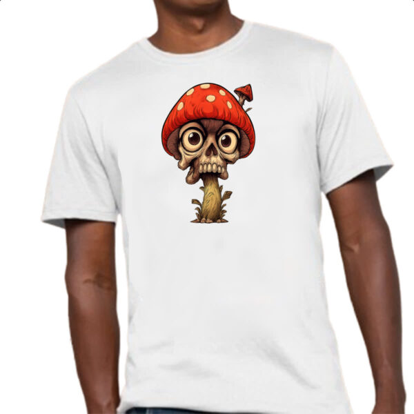 Camiseta Unissex Cogumelo Skull - Imagem 4