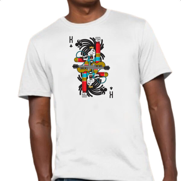 Camiseta Unissex Baralho Rei Bob Marley - Imagem 4