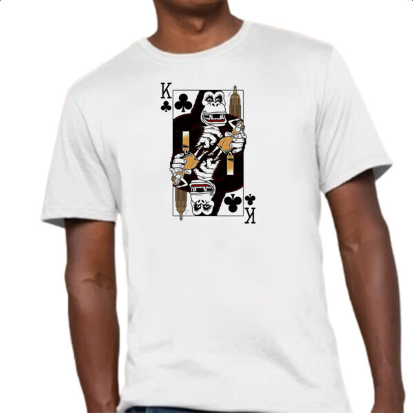 Camiseta Unissex Baralho Rei King Kong Parodia - Imagem 4