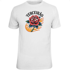 Camiseta Unissex Terceirao Rosa Flamejante