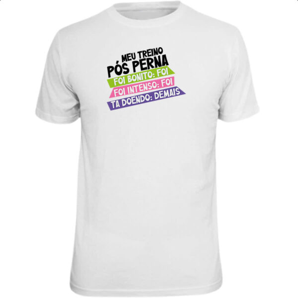 Camiseta Unissex Meu treino pos perna doi demais