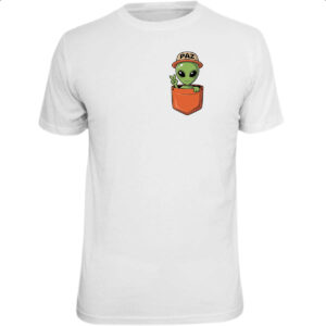 Camiseta Unissex ET paz e amor no bolso