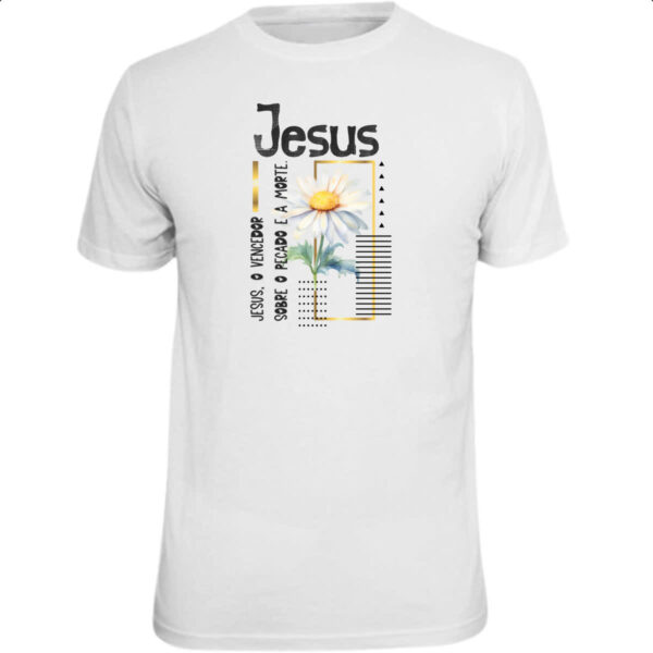 Camiseta Unissex Gospel Jesus o vencedor