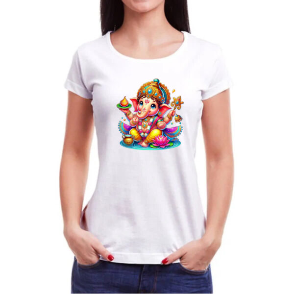 Camiseta Baby Look Cute Ganesha - Imagem 3