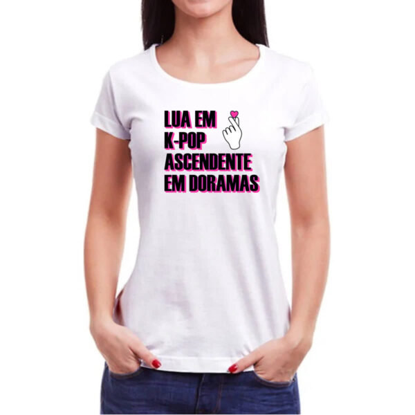 Camiseta Baby Look Lua K-Pop Ascendente Doramas - Imagem 3