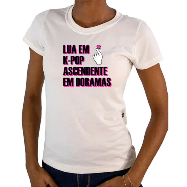 Camiseta Baby Look Lua K-Pop Ascendente Doramas - Imagem 4