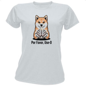 Camiseta Baby Look Cachorro use o cerebro