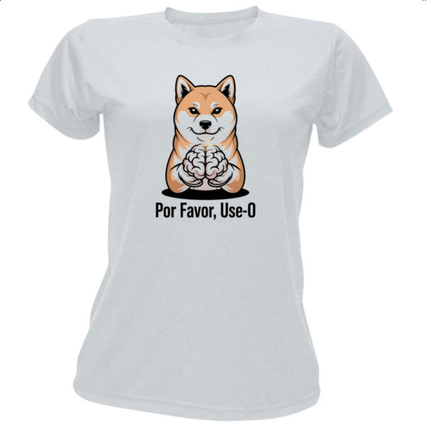 Camiseta Baby Look Cachorro use o cerebro