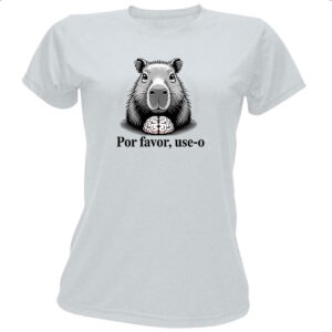 Camiseta Baby Look Capivara use o cerebro