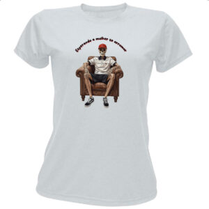 Camiseta Baby Look Esperando a mulher se arrumar