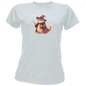 Camiseta Baby Look Gato Gordo Mago