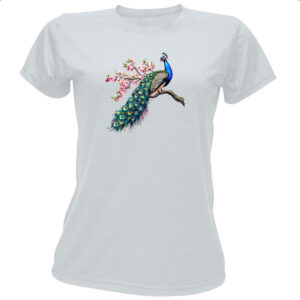 Camiseta Baby Look Pavao com flores