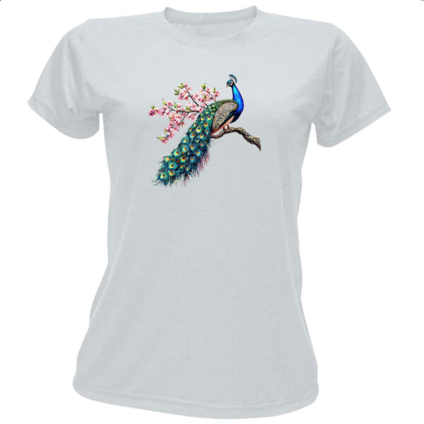 Camiseta Baby Look Pavao com flores