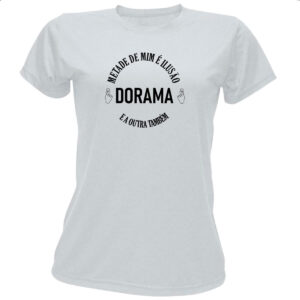 Camiseta Baby Look Metade Ilusao Dorama