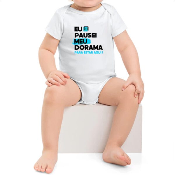 Body infantil Pausei o meu dorama Azul - Imagem 2