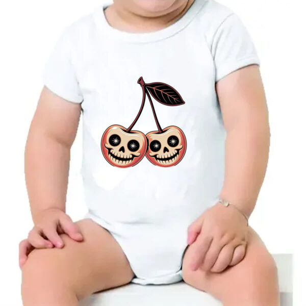 Body infantil Cerejas Halloween - Imagem 4