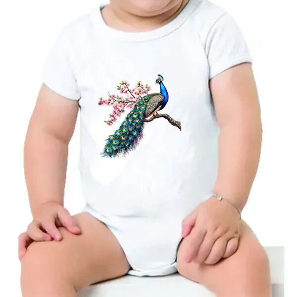 Body infantil Pavao com flores - Imagem 4