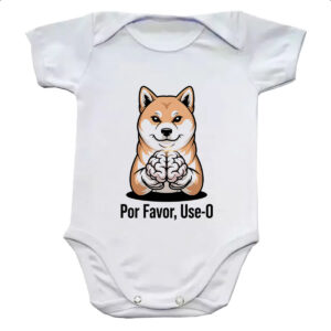 Body infantil Cachorro use o cerebro