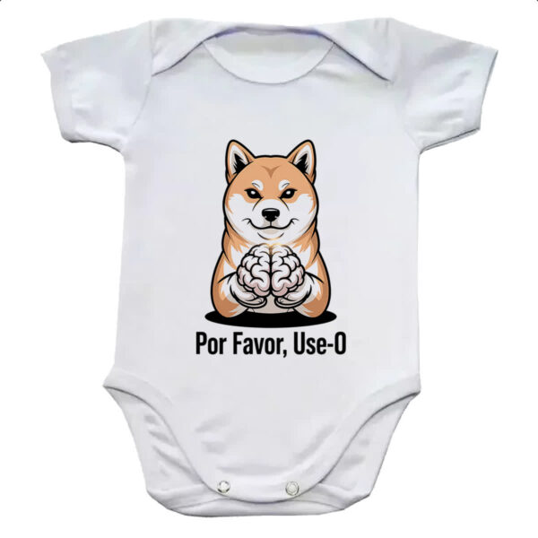 Body infantil Cachorro use o cerebro