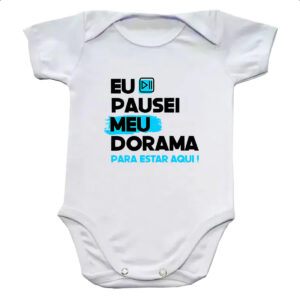 Body infantil Pausei o meu dorama Azul