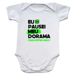 Body infantil Pausei o meu dorama Verde