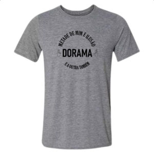 Camiseta Cinza Metade Ilusao Dorama