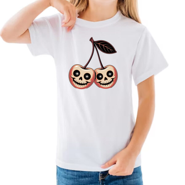 Camiseta Infanto Juvenil Cerejas Halloween - Imagem 3