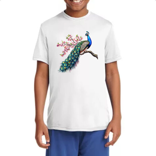 Camiseta Infanto Juvenil Pavao com flores - Imagem 4