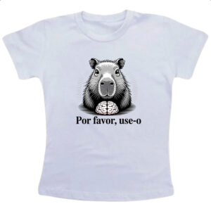 Camiseta Infanto Juvenil Capivara use o cerebro