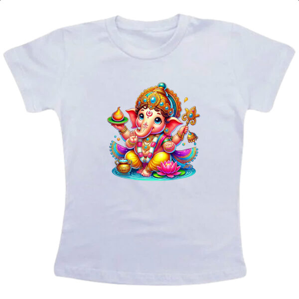 Camiseta Infanto Juvenil Cute Ganesha