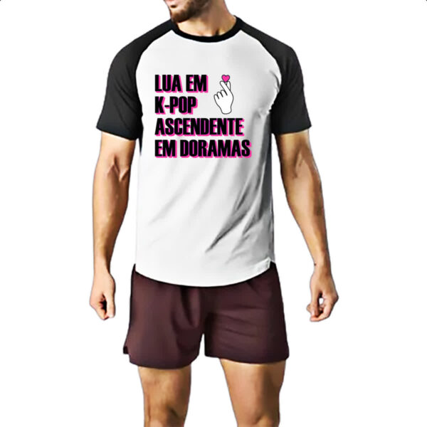 Camiseta Raglan Lua K-Pop Ascendente Doramas - Imagem 2