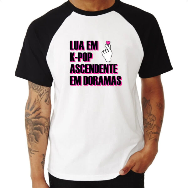Camiseta Raglan Lua K-Pop Ascendente Doramas - Imagem 3