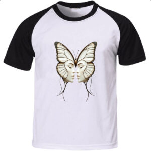 Camiseta Raglan Borboleta Divas Face