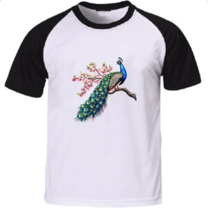 Camiseta Raglan Pavao com flores