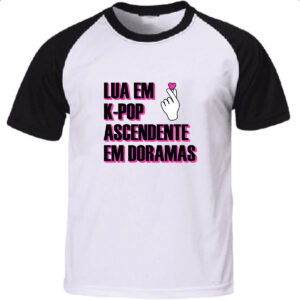 Camiseta Raglan Lua K-Pop Ascendente Doramas
