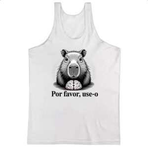 Camiseta Regata Capivara use o cerebro
