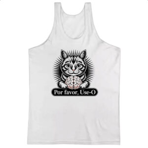 Camiseta Regata Gato use o cerebro