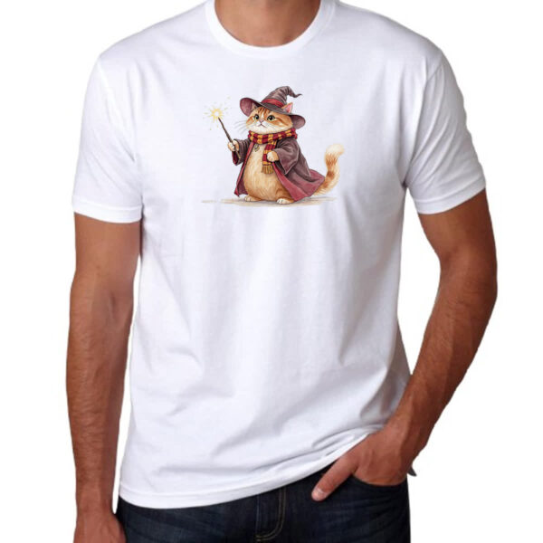 Camiseta Unissex Gato Gordo Mago - Imagem 3