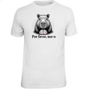Camiseta Unissex Capivara use o cerebro