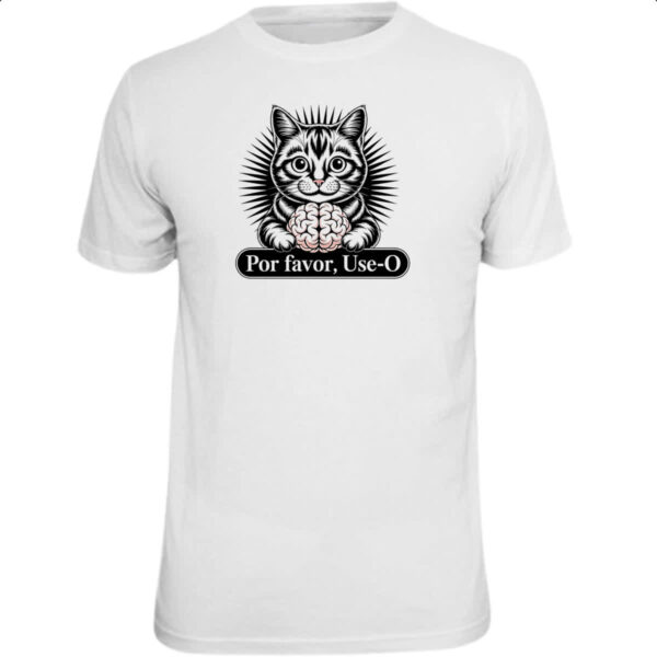 Camiseta Unissex Gato use o cerebro