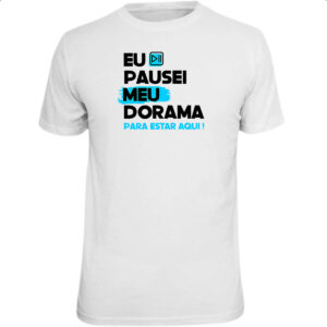 Camiseta Unissex Pausei o meu dorama Azul