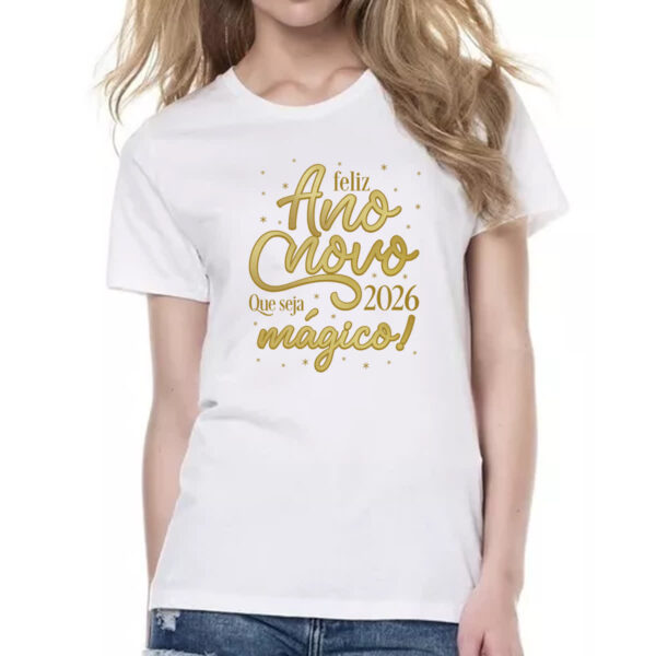 Camiseta Baby Look Ano Novo 2026 Magico - Imagem 2