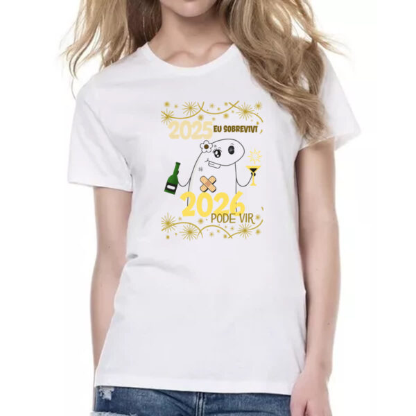 Camiseta Baby Look Ano novo sobrevivi - Imagem 2