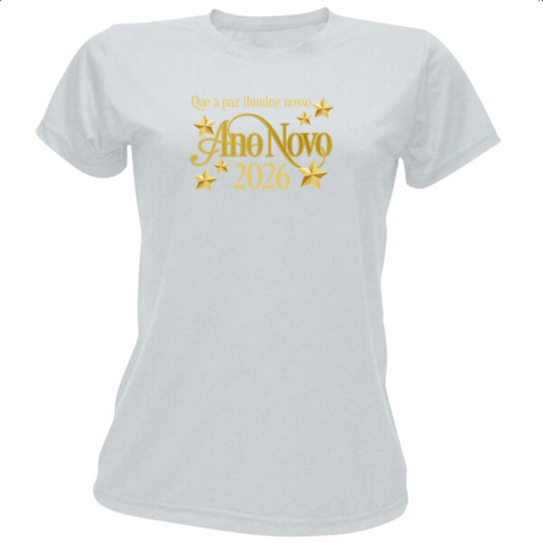 Camiseta Baby Look Ano Novo ilumine 2026