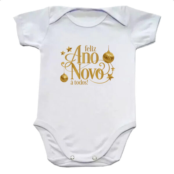 Body infantil Ano Novo feliz a todos