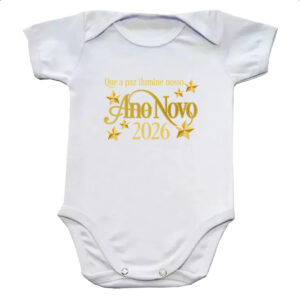 Body infantil Ano Novo ilumine 2026
