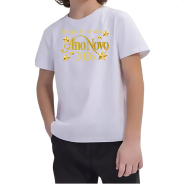 Camiseta Infanto Juvenil Ano Novo ilumine 2026 - Imagem 2