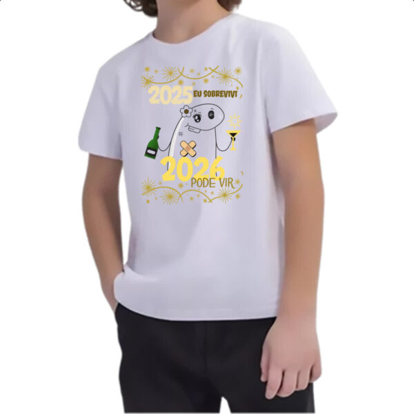 Camiseta Infanto Juvenil Ano novo sobrevivi - Imagem 2