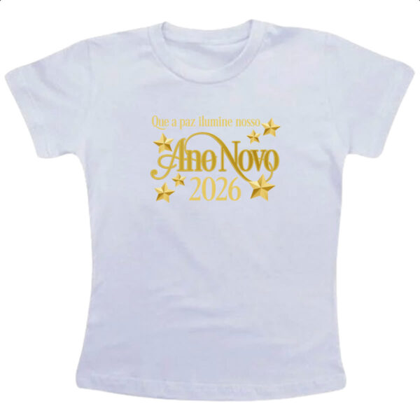 Camiseta Infanto Juvenil Ano Novo ilumine 2026